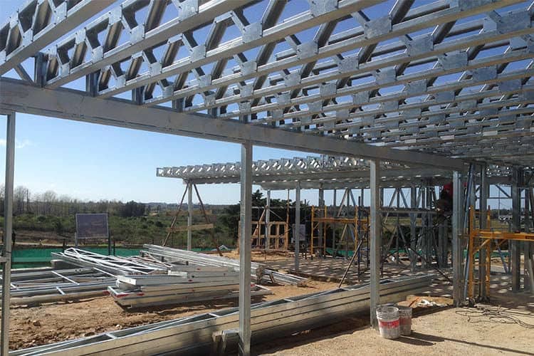 a framework of cold-formed steel