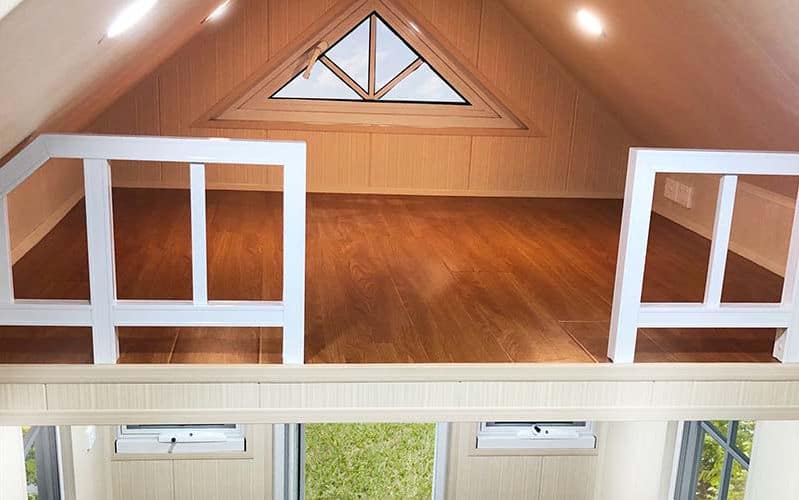 the interior of a mobile prefab home