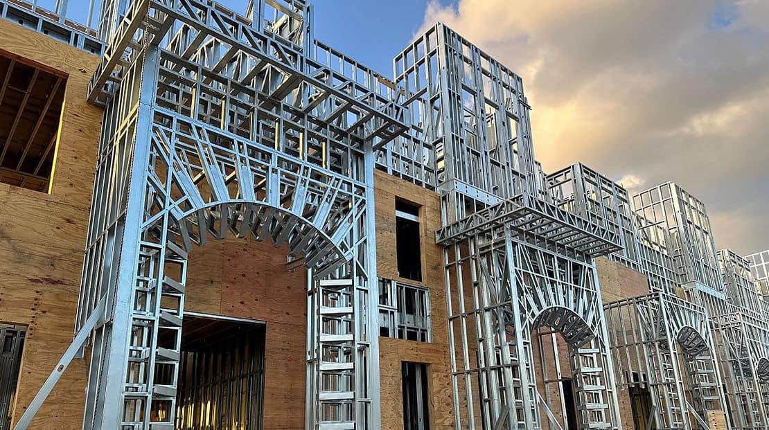 steel frame town house