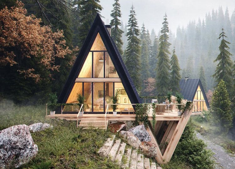 Light Steel Triangle Houses