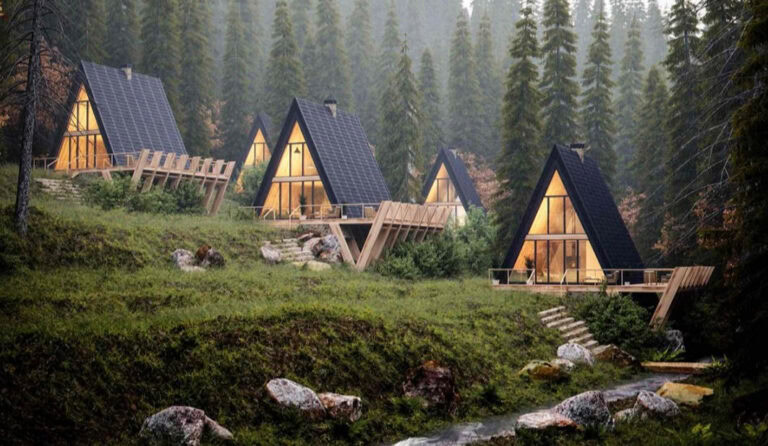 Light Steel Triangle Houses