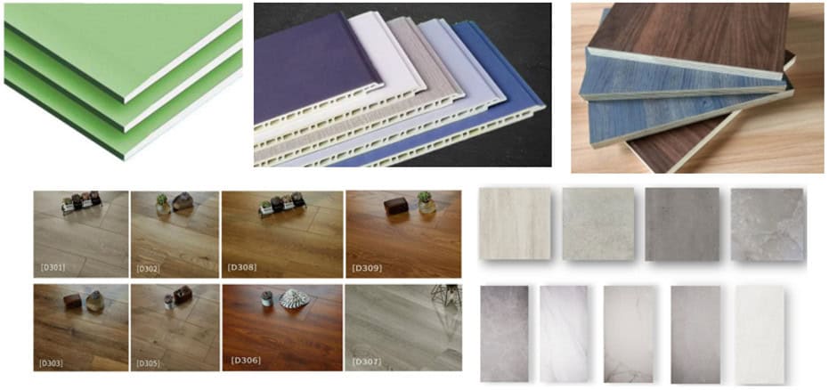 Interior wall & ceiling panel, flooring