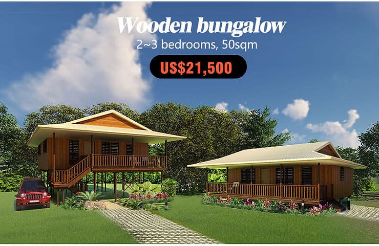 wooden bungalow