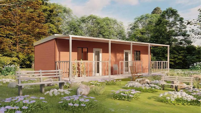 an ADU bungalow cabin