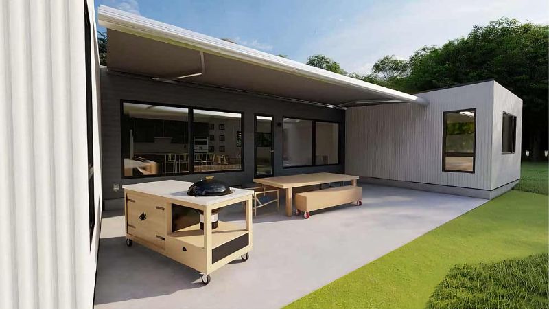 minimalist prefab bungalow