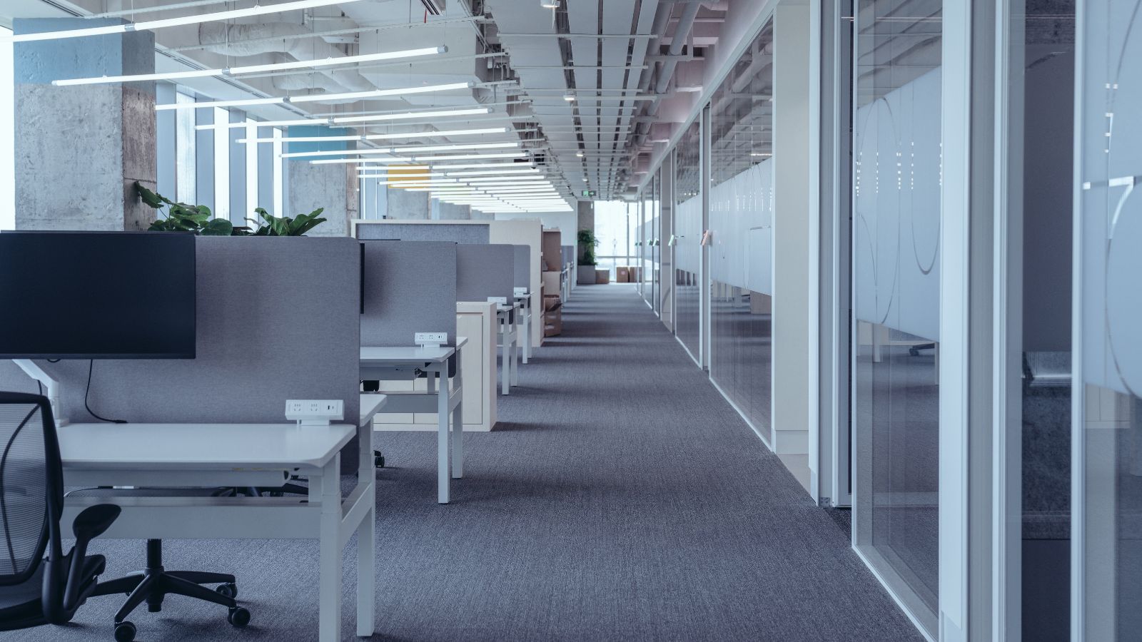 a modern interior design for prefab office