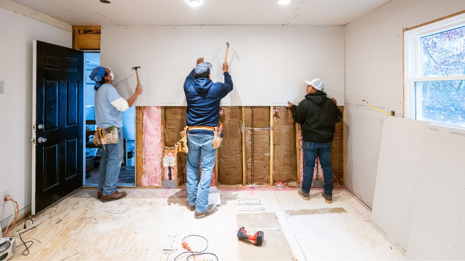 a showcase of interior insulation in walls and ceilings