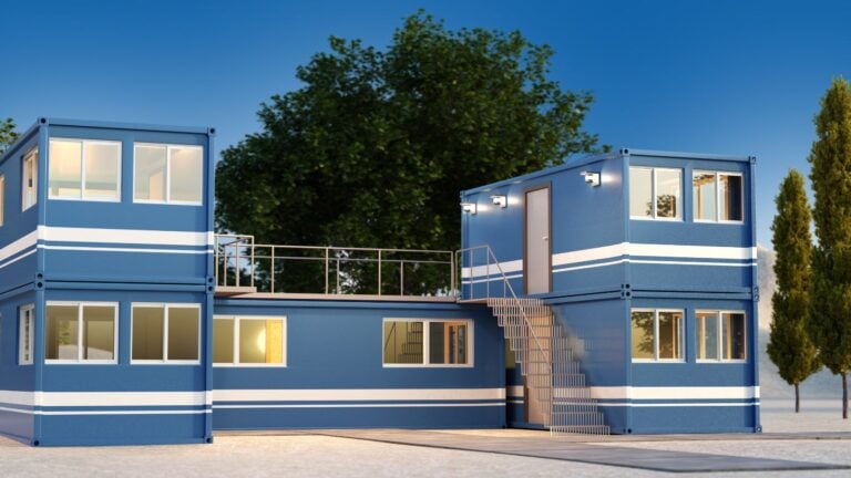 a prefab office building