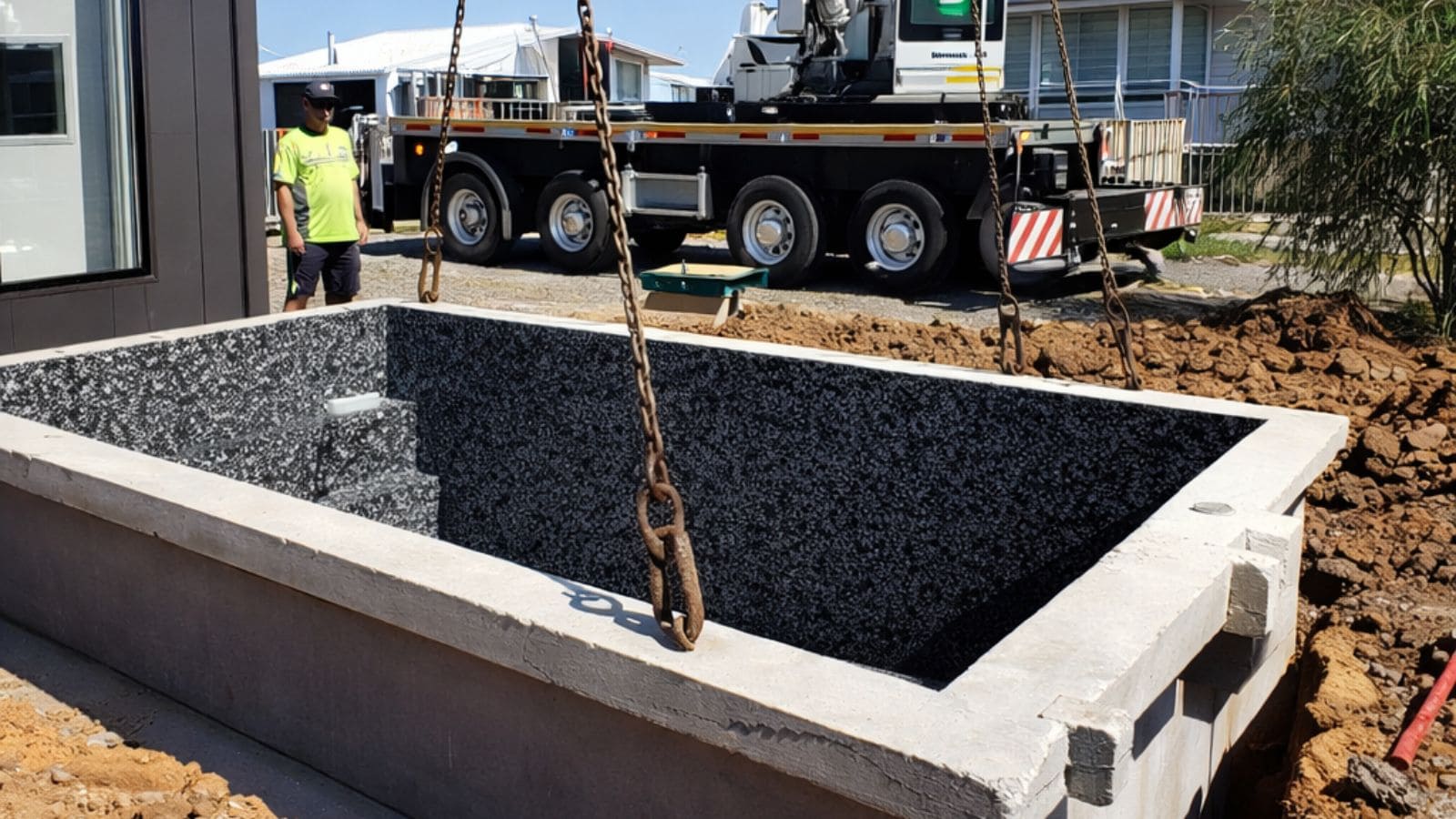 precast concrete pool installation
